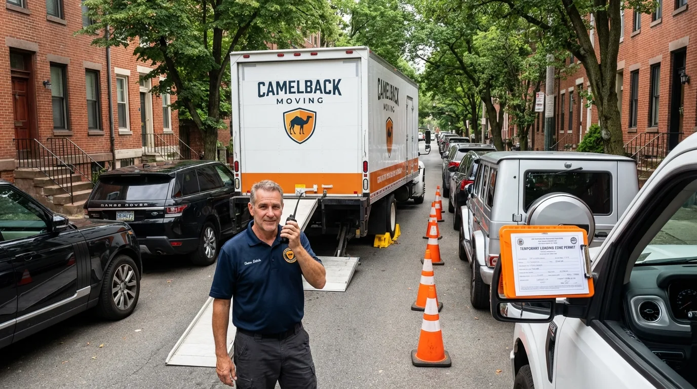 City street loading permit setup in Hillsdale, NJ
